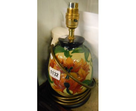 A Moorcroft lamp with floral pattern