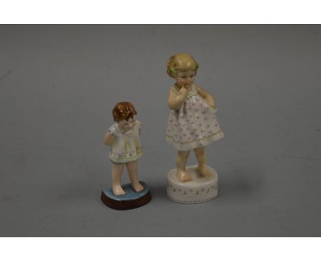 TWO ROYAL WORCESTER FIGURES, both modelled by F G Doughty, 'Only Me' Rd.No.3226 and 'Tommy' Rd.No.2913