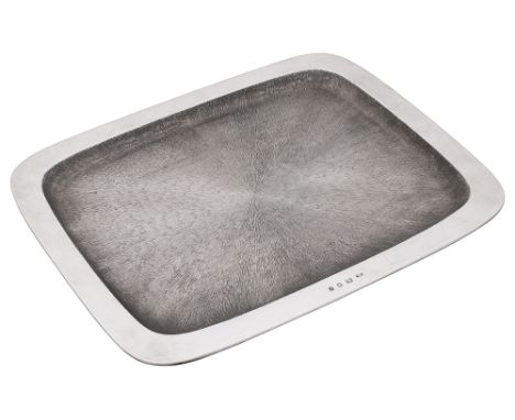 A modernist silver tray by Christopher LawrenceLondon, 1971 by Christopher Nigel Lawrencerectangular with a raised plain bord