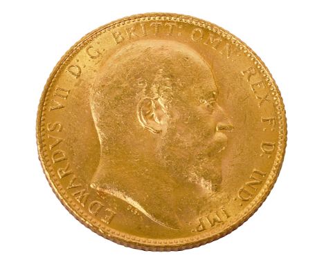 An Edward VII gold full sovereign, 1907 bald head facing right, rev George slaying the dragondiameter approx. 23 mm., approx.