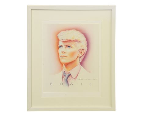 David Bowie : George Underwood (British, b. 1947) 'Let's Dance', signed print, inscribed in pencil to lower right artwork, da