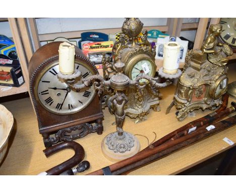 METAL TWO-BRANCH LAMP WITH CHERUB MOUNTS
