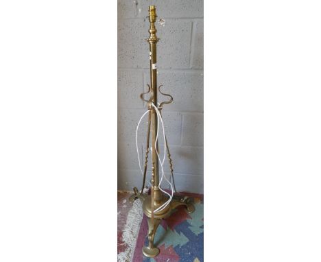 Brass standard lamp 
