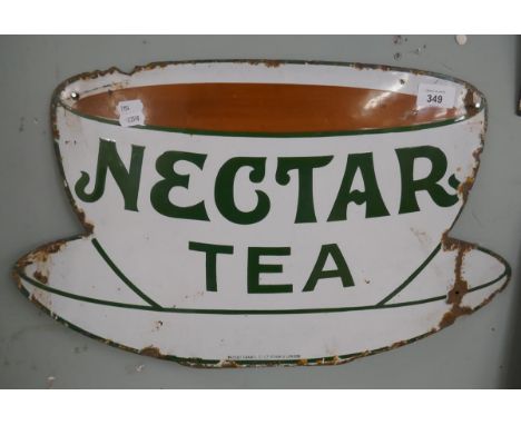 Original enamel sign - Nectar Tea - Approx size: 54cm x 32cm 