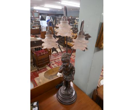 Cherub style lamp - Approx height: 83cm 
