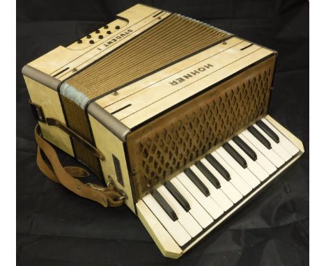 A Hohner Student One piano accordion 
