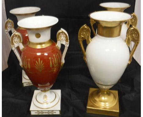 A 19th Century cut glass bowl with swag decoration to the top, possibly Irish, together with two cut glass candlesticks, a de