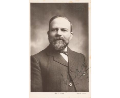 Sir John Kirk signed vintage postcard explorer with David Livingstone RARE some surface scratches across postcard priced acco