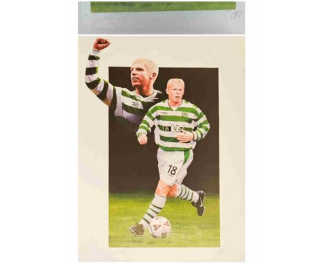 Neil Lennon signed limited edition print 70cm x 50cm - A superb item of signed Celtic Memorabilia is a limited edition print,