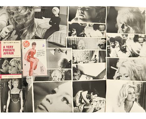 Brigitte Bardot collection 18, assorted items featuring black and white photos, paperback book and vintage booklet all featur