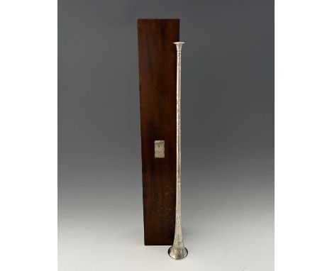 The Marquis of Waterford, a Victorian silver coaching horn, in presentation case, London 1838, William Fitchew, the horn engr