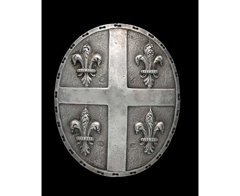 A George II silver alms house badge with the arms granted to the Banks family of Beck Hall, Yorkshire and Revesby Abbey Linco