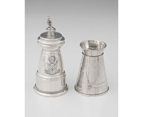 Worshipful Company of Blacksmiths, a silver Pepper Grinder, London 1938, by Mappin and Webb, the finial formed as the Company