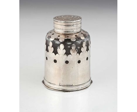 West Indian Interest, a George III travelling inkwell with pounce pot and sander in the base, the base is engraved; ''The Gif