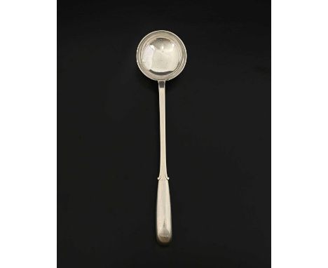 France, a late 18th-century French silver ladle, or 'louche', Salins, Franche-Comte, circa 1780, Pierre-Ignace-Joachim Thieba