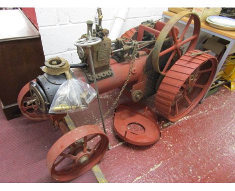 Part built 4 inch (1/3) scale steam model of a Charles 'Burrell' Traction Engine with boiler protection certificate, parts, o