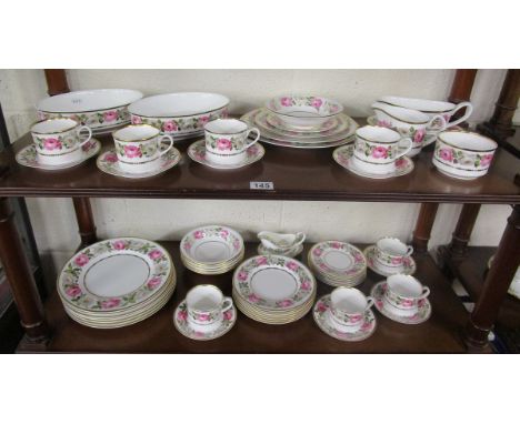 Royal Worcester part dinner service over 2 shelves - Royal Garden