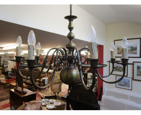 8 branch brass centre light
