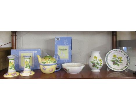 Collection of Royal Worcester herb garden