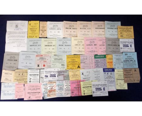 Football tickets, Southampton FC etc, a collection of 44 home &amp; away match tickets, 1960's/70's, homes inc. Charlton 65/6