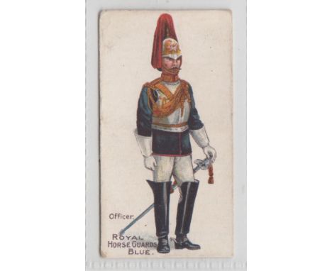 Cigarette card, Wholesale Tobacco Co, Army Pictures (Home &amp; Colonial Regiments), type card, 'Officer, Royal Horse Guards 