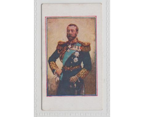 Cigarette card, E T Waterman, Army Pictures, Cartoons etc, ref H12, type card, King George V, 3/4 length without caption (gd)