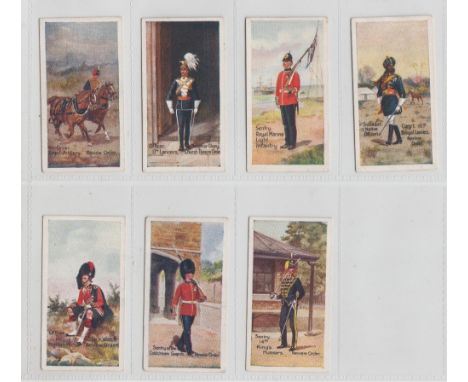 Cigarette cards, Goodbody's, Types of Soldiers, 7 different cards, Driver Royal Artillery Review Order, Officer 17th Lancers,