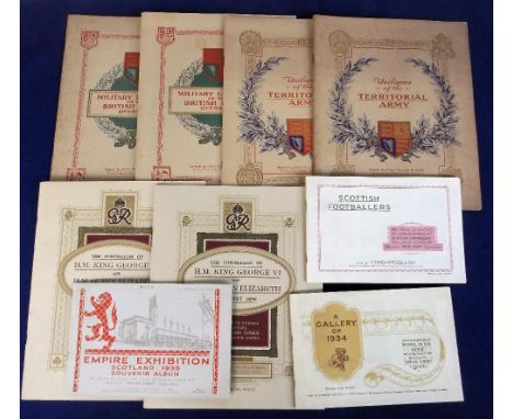 Cigarette Cards, 9 sets all in special albums, Michell's, 3 sets, each laid down in a special album, Empire Exhibition Scotla