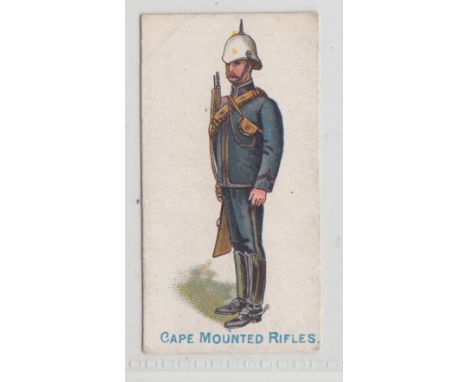 Cigarette card, Wholesale Tobacco Co, Army Pictures (Home &amp; Colonial Regiments), type card, 'Cape Mounted Rifles' (sl edg