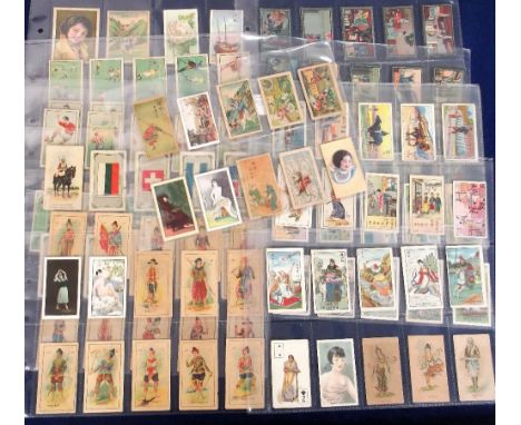 Cigarette cards, China, a collection of 130+ cards, various series and issuers inc. San Shing, Nanyang Bros, Hwaching, BAT, W