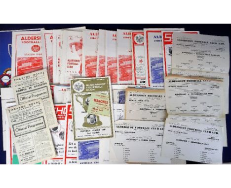 Football programmes, Aldershot FC, a collection of 70+ mostly home match programmes, the majority from the 1960's but includi