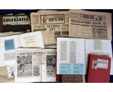 Football, Southampton FC, a large collection of cuttings and special issue Newspapers etc, mostly 1960's onwards, sold with 1