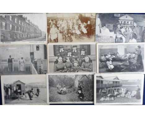 RE-ENTERED LOT - SEE NOTE, Postcards, a collection of approx. 45 cards RP's and printed, all relating to Orphanages and Child