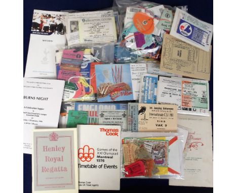 SPORT TICKETS. A Treasure Chest of tickets from a variety of different Sports. FOOTBALL includes Westminster Abbey Bobby Moor