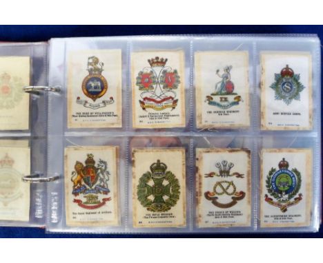 Tobacco silks, an album containing a mixed collection of silks inc. several Phillips issues, noted Crests &amp; Badges of the