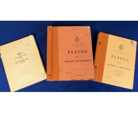 Aviation, ephemera belonging to Sqn. Leader Peter P. Baker (believed to be a Concord Test Pilot) RAF Flying Manual Vols 1 (19