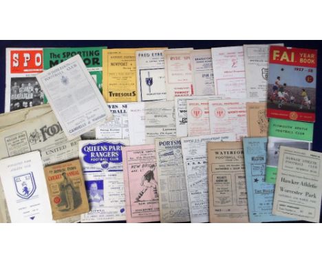 Football programmes etc, selection of 23 programmes 1940's/50's inc. Portsmouth v WBA 49/50, New Brighton v Stockport 47/8, Q
