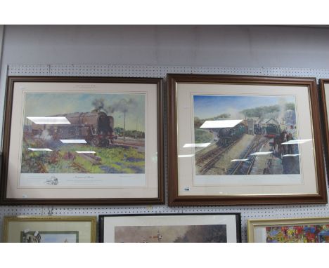 Terence Cuneo, "Ffestiniog Workhorses', limited edition colour print of 850, signed lower right 43 x 57cm, together with 'Aut