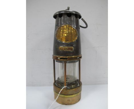 A Miners Lamp, Wolf Safety Co, 25cm.