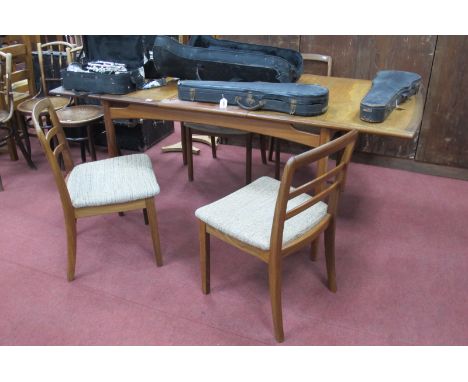 A Vintage G-Plan Teakwood Extending Dining Table, together with four chairs (5)