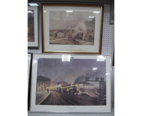Peter Owen Jones, "The Night Scotsman Passes", limited edition colour print of 350, 40 x 61cm, and "Suburban Echoes", limited