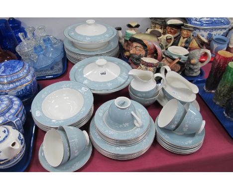 Royal Doulton 'Reflection' Pattern Dinnerware, comparing two lidded tureens, eleven dinner plates, six each medium plates, si