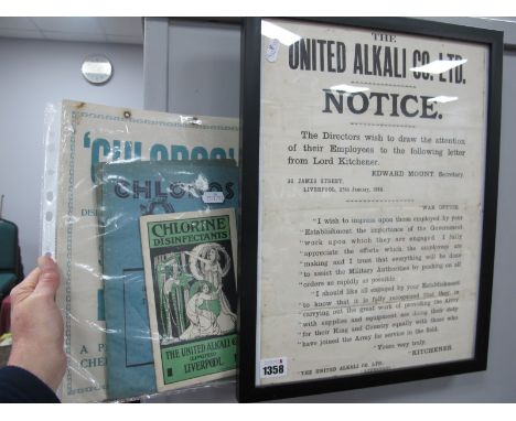 An Original Poster Dated 25th January 1915 from Lord Kitchener to Employees at the United Alkali Co-Ltd, recognising the impo