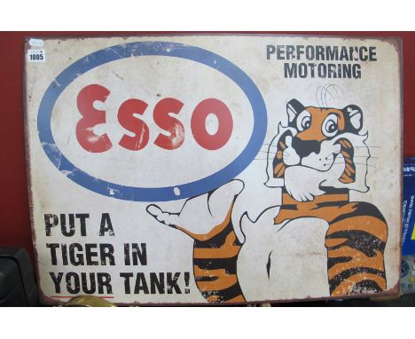 Esso 'Put A tiger In Your Tank' Metal Wall Sign, 50 x 70cm.