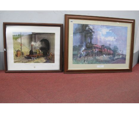 Terence Cuneo, 'Fire Fly', limited edition colour print of 500, pencil signed, 38 x 50.5cm, 'The Lickey Incline' print. unsig