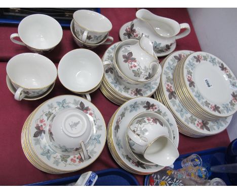 Royal Doulton 'Camelot' Pattern Dinner Service, comprising: eight dinner plates, eight medium plates, ten side plates, eight 