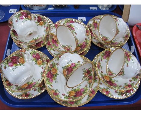 Royal Albert 'Old Country Roses' Set of Six Cups Saucers and Plates:- One Tray