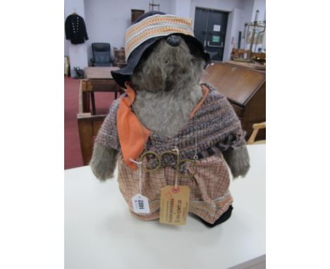 Gabrielle Designs 'Aunt Lucy' (one felt shoe absent), with St Luke's first XV label, 46cm high.