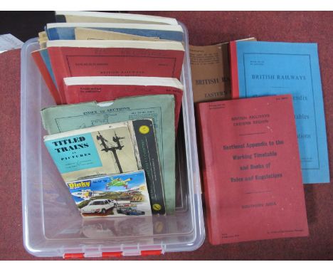Vintage Official Railway Literature, British Railways Eastern Region Rules and Regs, Dinky No.14 catalogue, other literature.