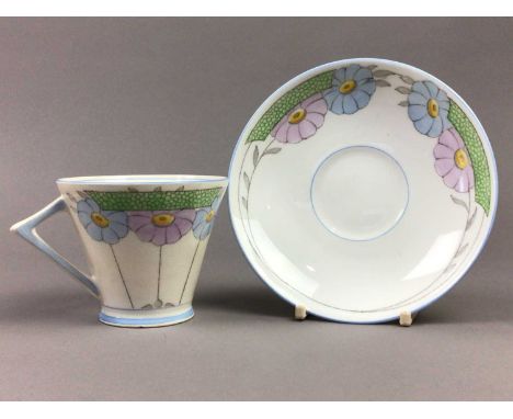 LAWLEYS PART TEA SERVICE,with floral decoration on a cream ground